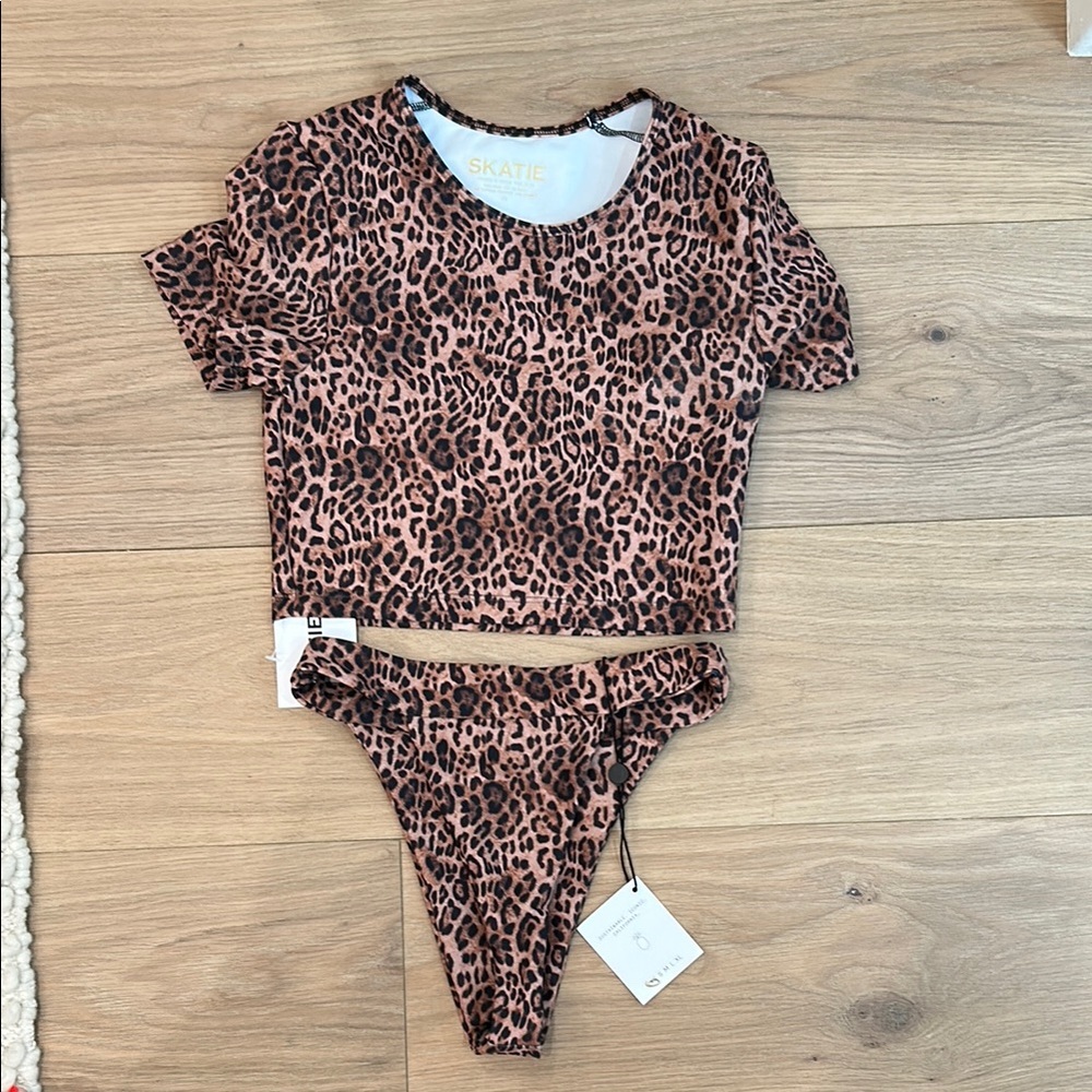 Skatie Leopard Print Bikini Set